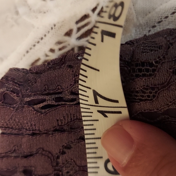 ! Wishlist lace dress, lined, frayed edge,  medium NWT  , mocha - Picture 9 of 11